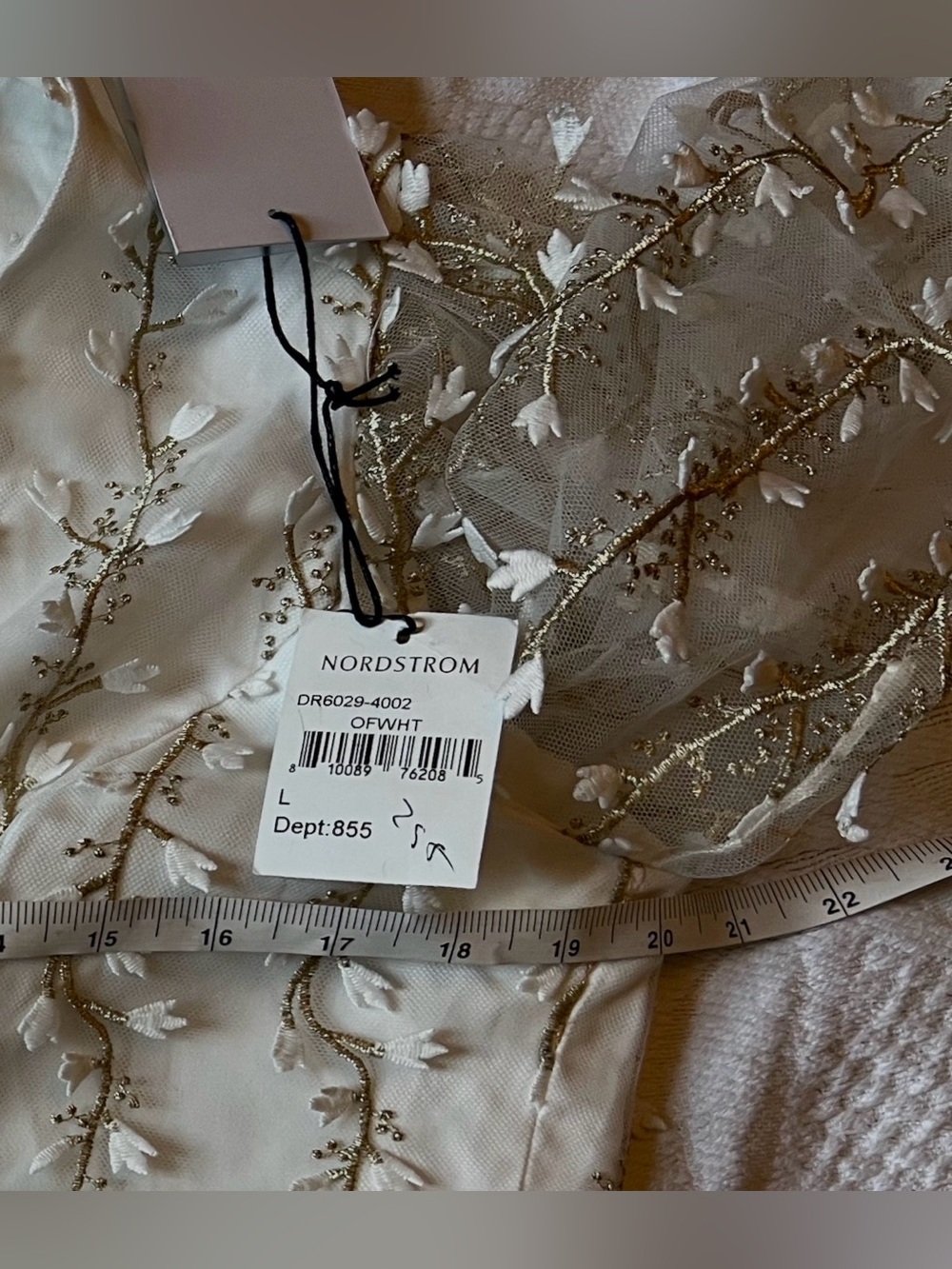HELSI NWT Ella Embroidered Cream White Midi Dress with floral appliqué - Picture 7 of 7